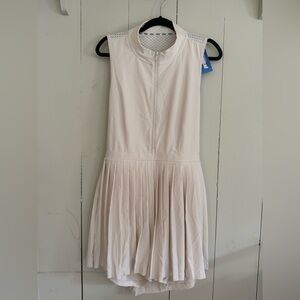 Prince White Pleated Tennis Dress Open Back Athletic Skirt Onesie XXL NWT